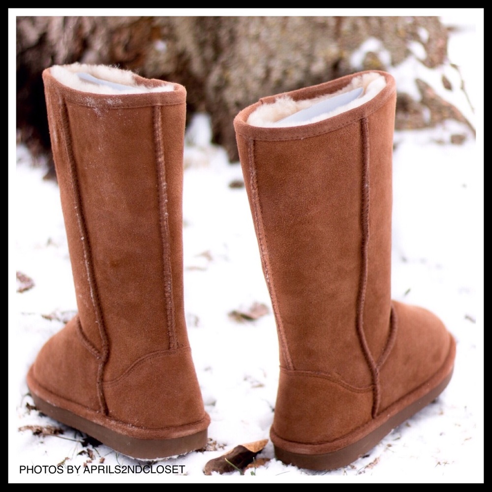 SHEARLING LINED BOOTS COZY SUEDE OUTDOOR WINTER BOOTIES A2C - Picture 5 of 8